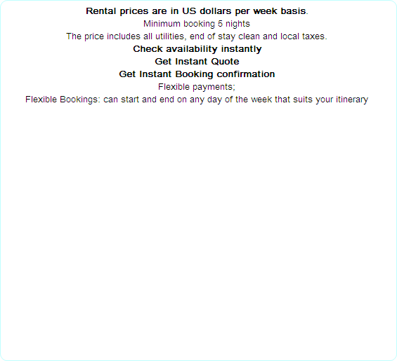Rental prices for Secret Key cove Villa Orlando Florida